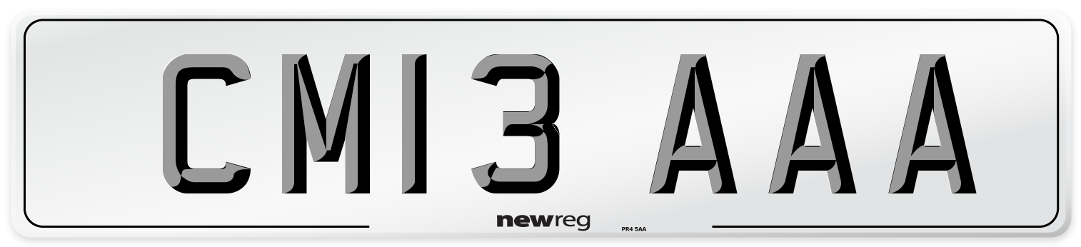 CM13 AAA Number Plate from New Reg
